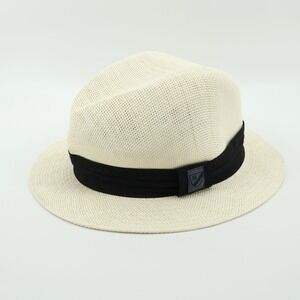 Mens Cremiuex Panama Hat Fedora Style Paper Straw Hat Summer Sun Hat L/XL - Flaw
